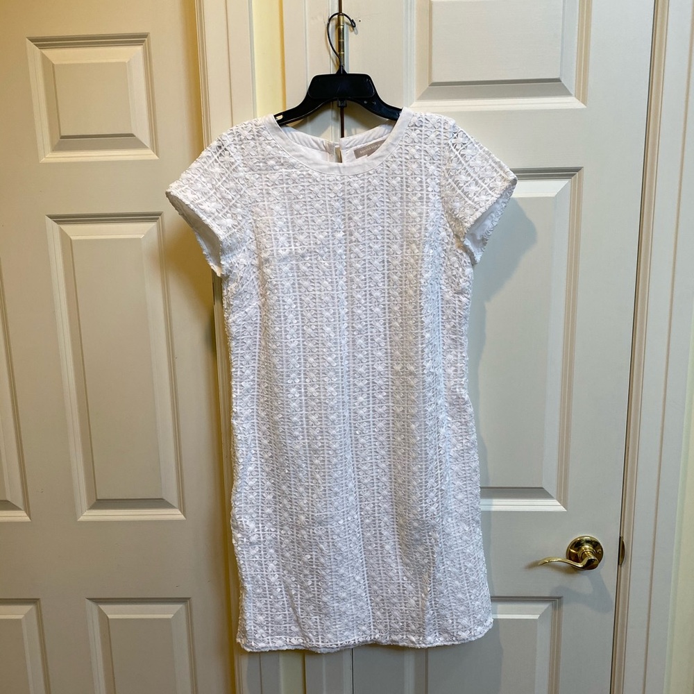 Banana Republic White Eyelet Shift Dress - Picture 4 of 8